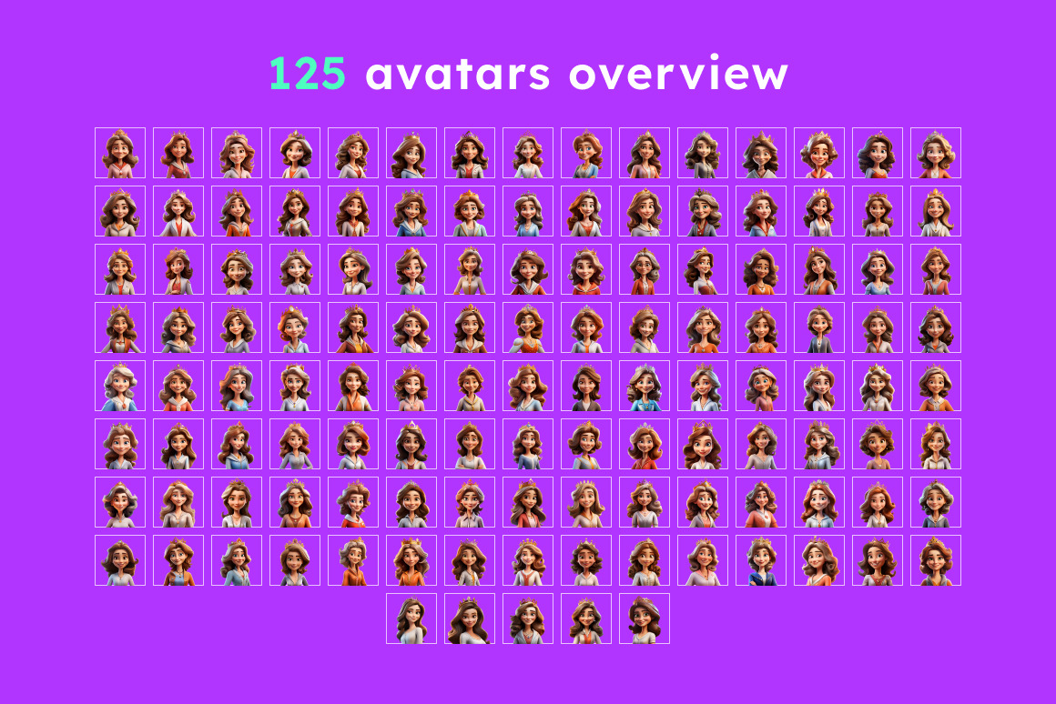 125 Animoji Style Avatars - Disney Queen 125 Animoji Style Avatars - Disney Queen