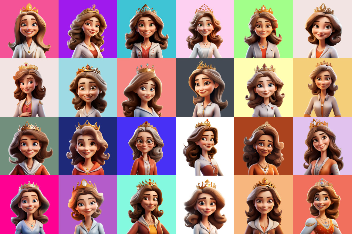 125 Animoji Style Avatars - Disney Queen 125 Animoji Style Avatars - Disney Queen