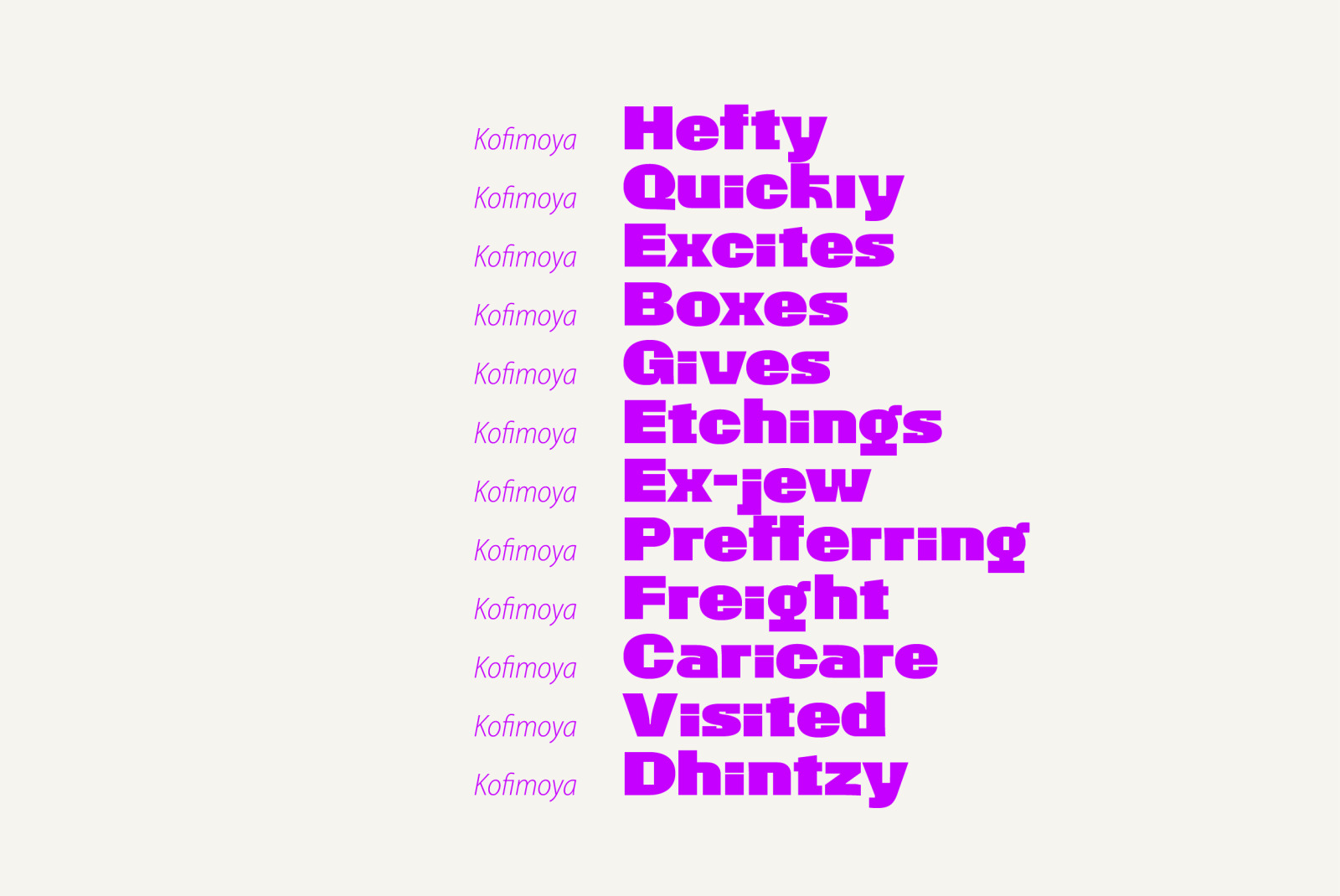 ZT Kofimoya Font