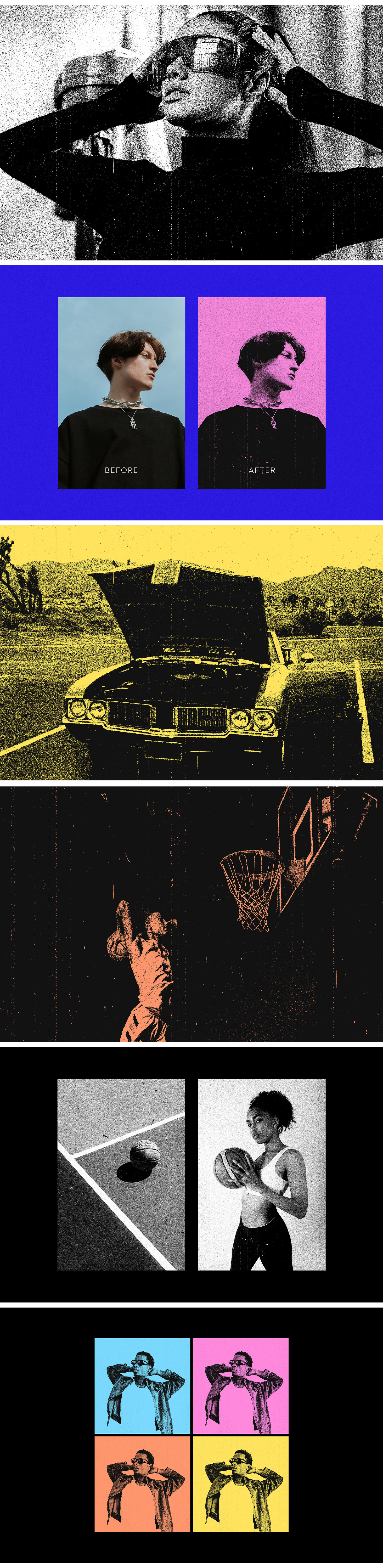 Old Risograph Poster Photo Effect Old Risograph Poster Photo Effect