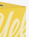 Paper Box Mockup - Half Side View (high-angle shot)