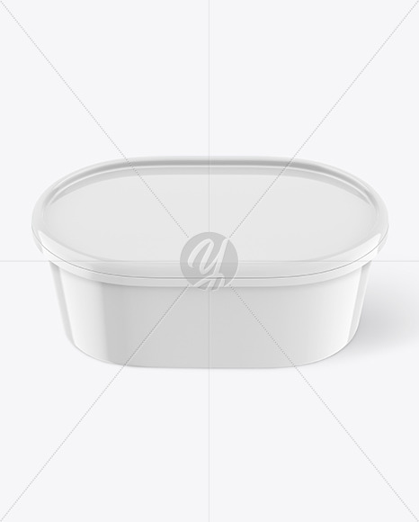 Glossy Plastic Container Mockup