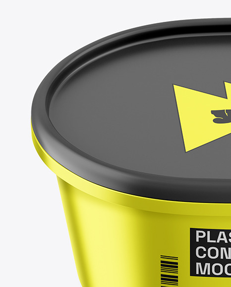 Metallized Plastic Container Mockup