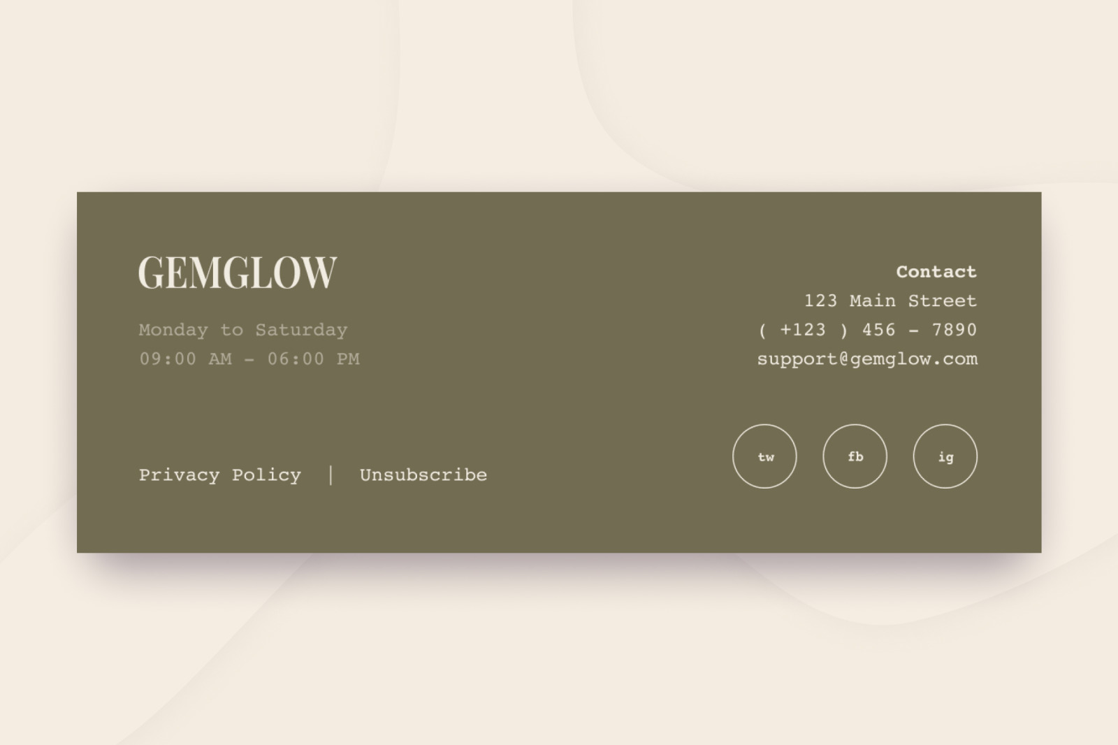 GemGlow - Jewelry Email Newsletter