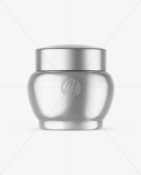 Metallic Cosmetic Jar Mockup