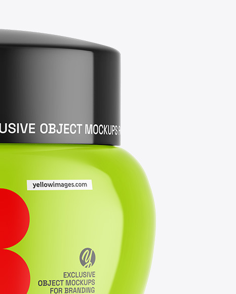 Glossy Cosmetic Jar Mockup