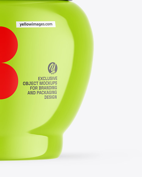 Glossy Cosmetic Jar Mockup Glossy Cosmetic Jar Mockup