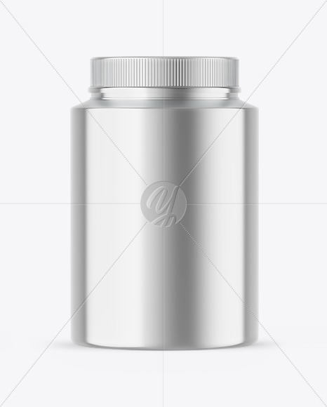 Metallic Protein Jar Mockup Metallic Protein Jar Mockup