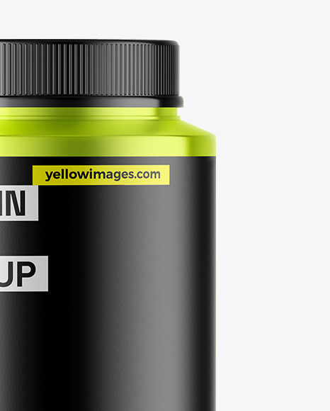 Metallic Protein Jar Mockup Metallic Protein Jar Mockup