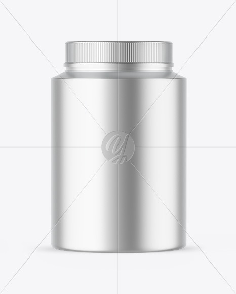 Matte Metallic Protein Jar Mockup Matte Metallic Protein Jar Mockup