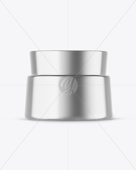 Metallic Cosmetic Jar Mockup Metallic Cosmetic Jar Mockup