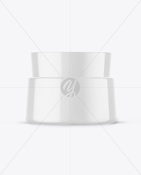 Glossy Cosmetic Jar Mockup