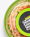 Plastic Bowl With Pasta Mockup