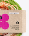 Plastic Bowl With Pasta Mockup