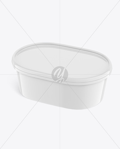 Glossy Plastic Container Mockup