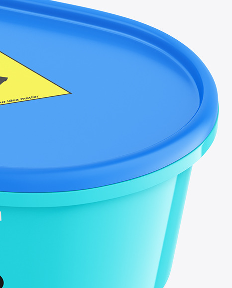 Glossy Plastic Container Mockup