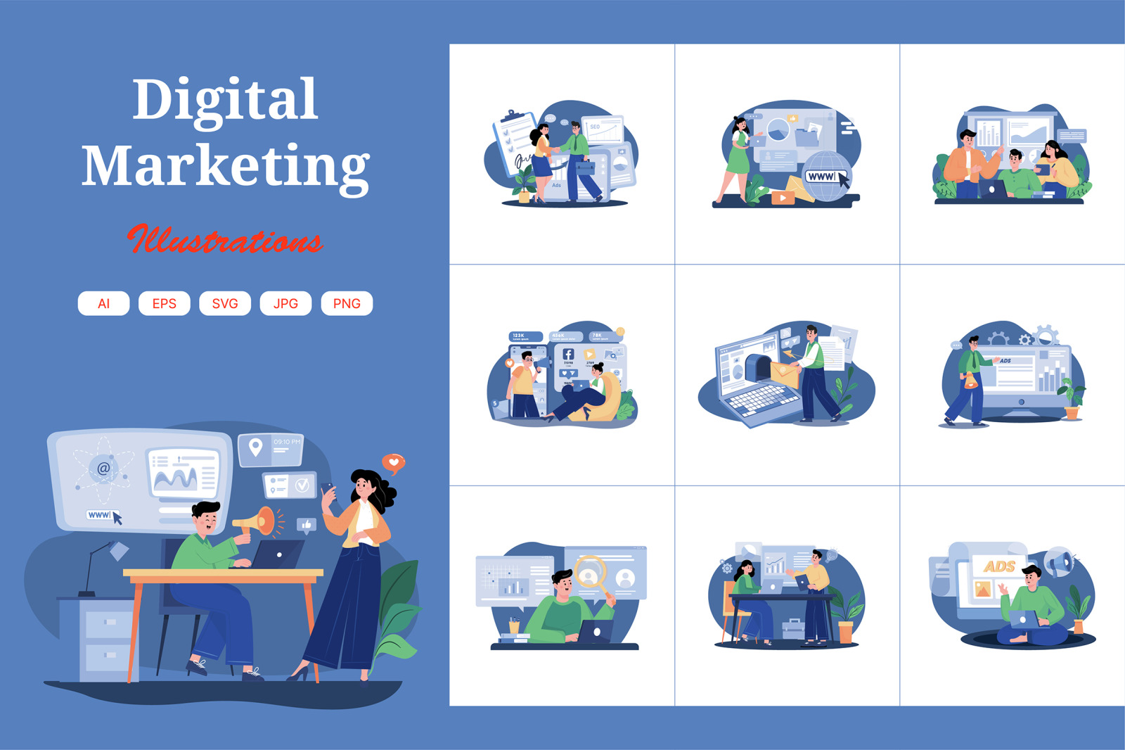 M453_Digital Marketing Illustration Pack M453_Digital Marketing Illustration Pack