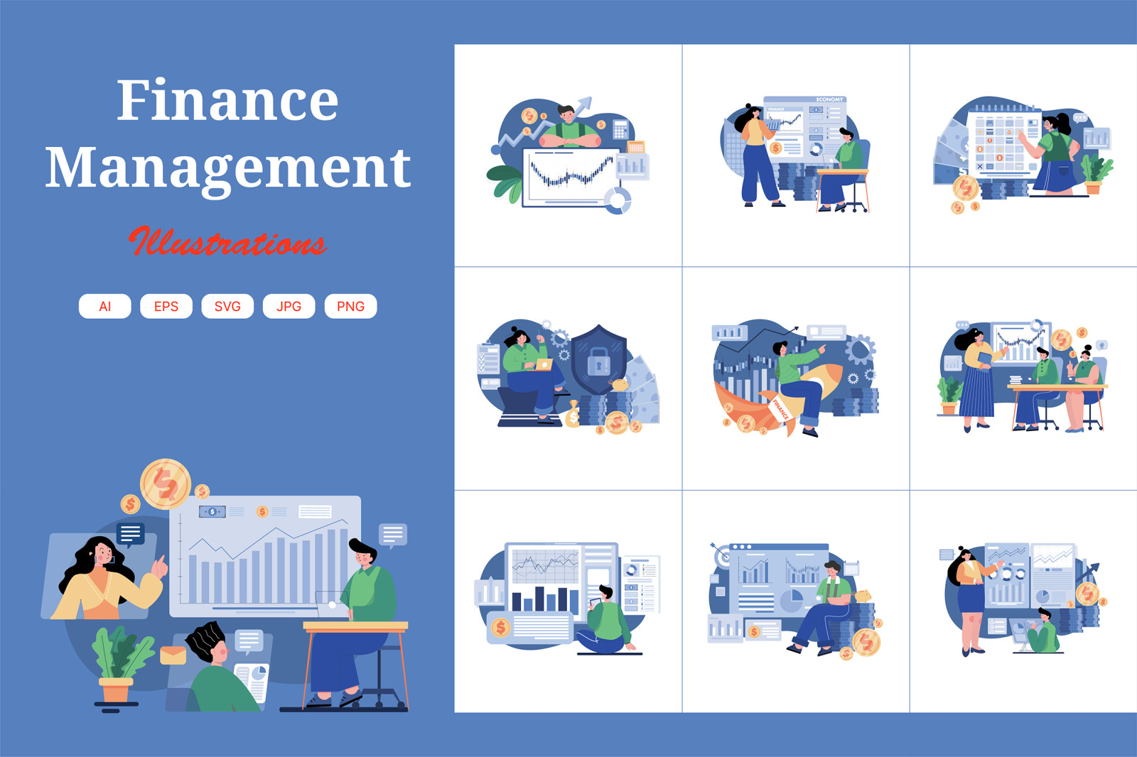 M456_Finance Management Illustration Pack M456_Finance Management Illustration Pack