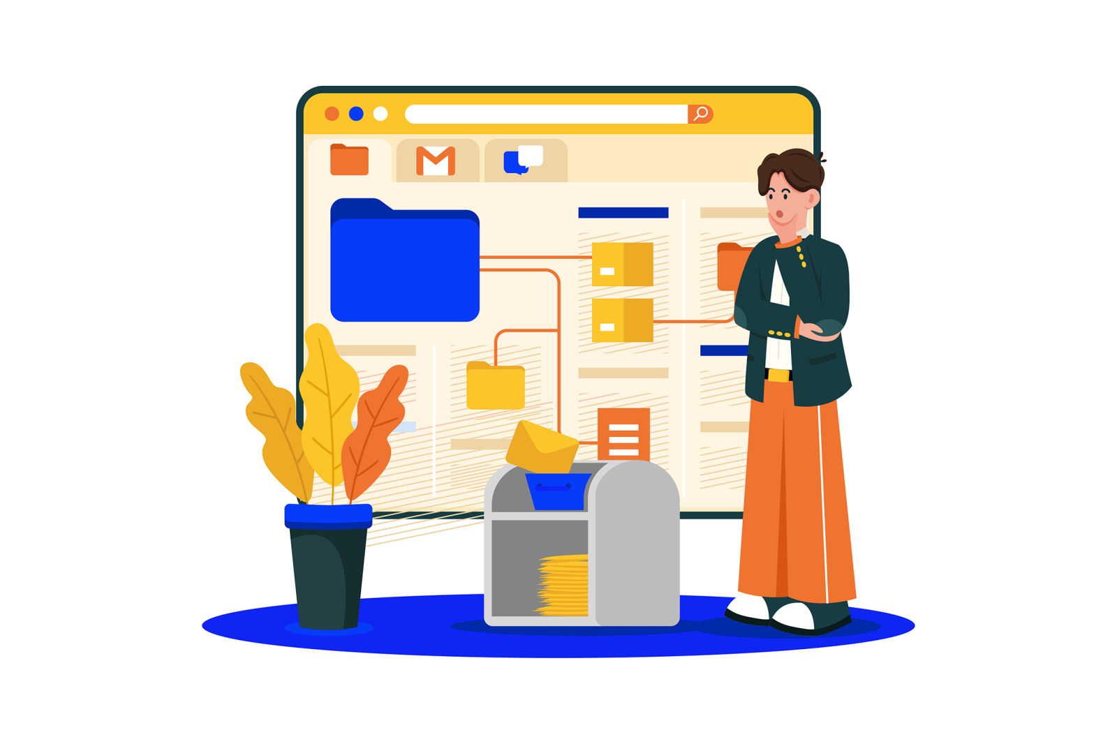 M741_Email Service Illustration Pack M741_Email Service Illustration Pack