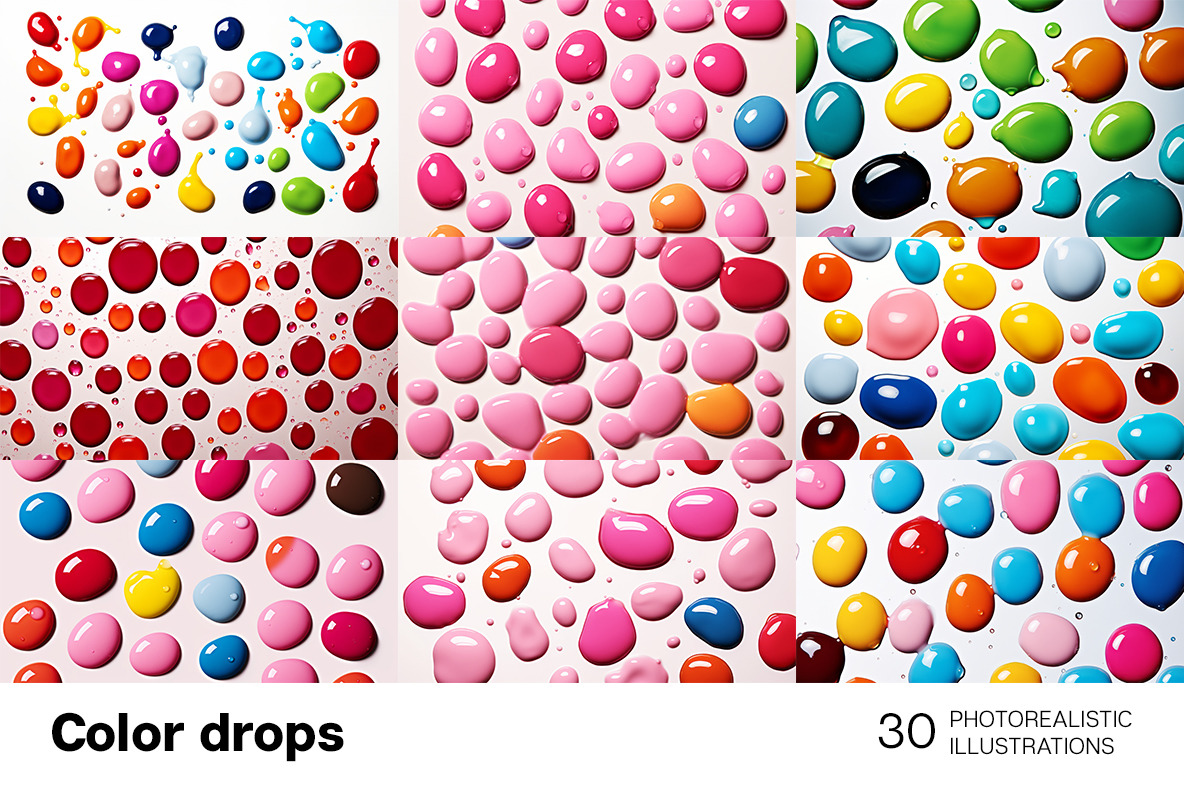 Color Drops Backgrounds Color Drops Backgrounds