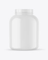 Glossy Protein Jar Mockup