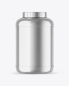 Metallic Protein Jar Mockup Metallic Protein Jar Mockup
