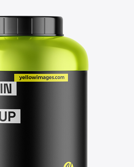 Metallic Protein Jar Mockup Metallic Protein Jar Mockup