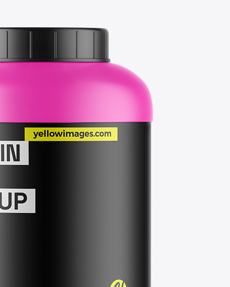 Matte Protein Jar Mockup Matte Protein Jar Mockup