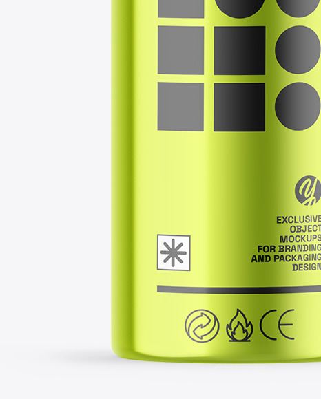 Metallic Cosmetic Bottle With Pump Mockup