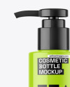 Glossy Cosmetic Bottle With Pump Mockup