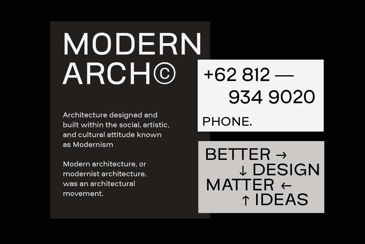 Conigen Modern Sans Seri Conigen Modern Sans Seri