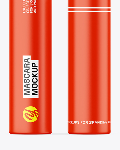 Opened Matte Mascara Tube Mockup