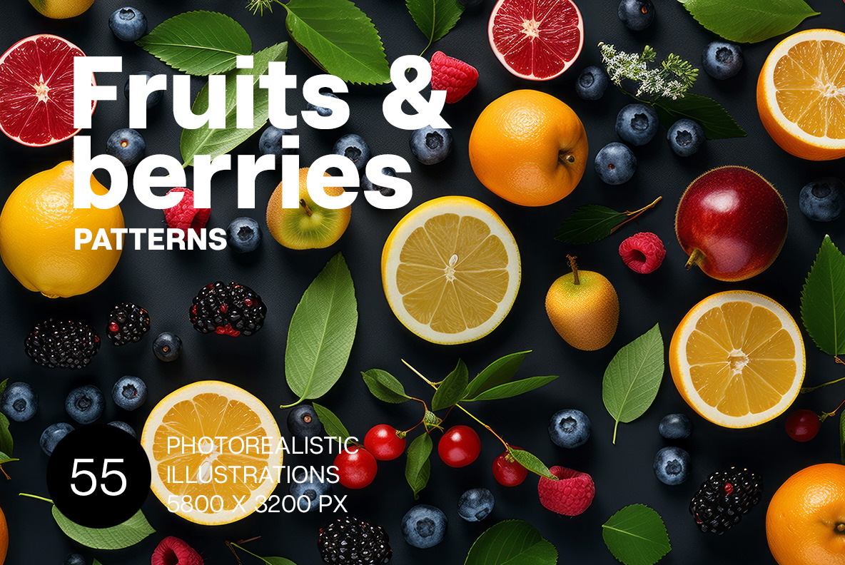 Fruits and berries patterns