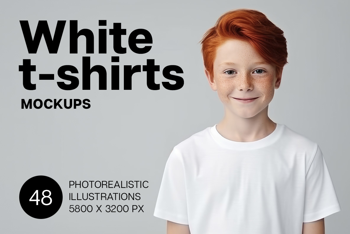 White t-shirts for mockups