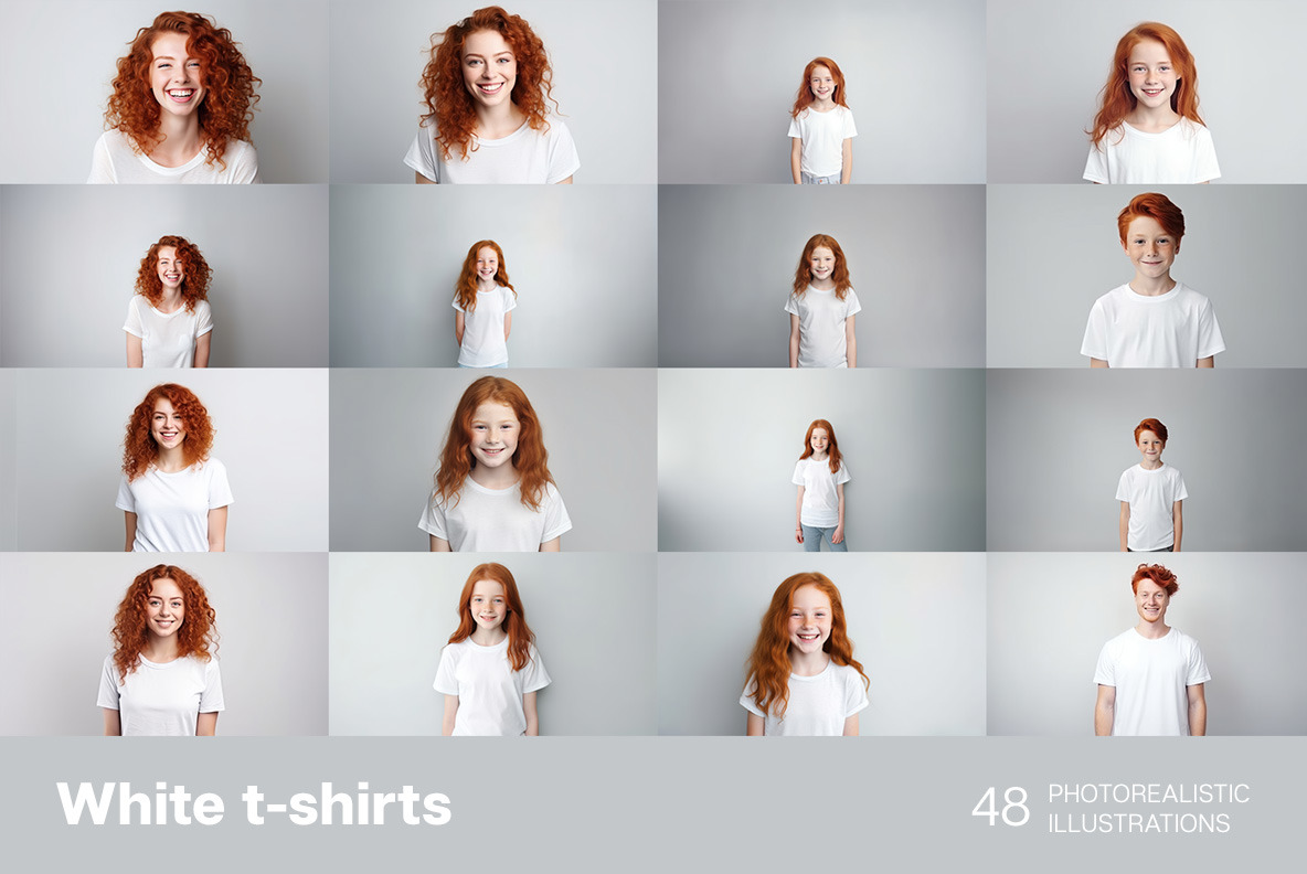 White t-shirts for mockups