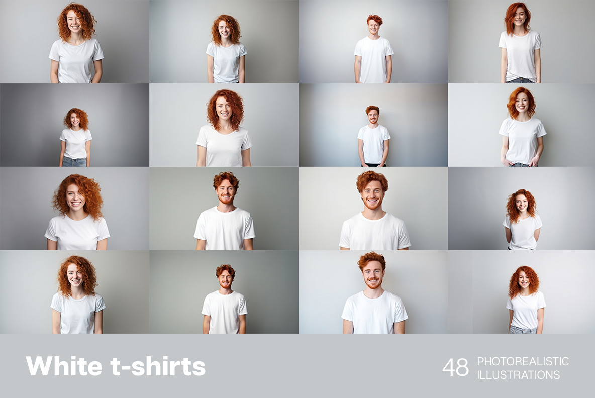 White t-shirts for mockups