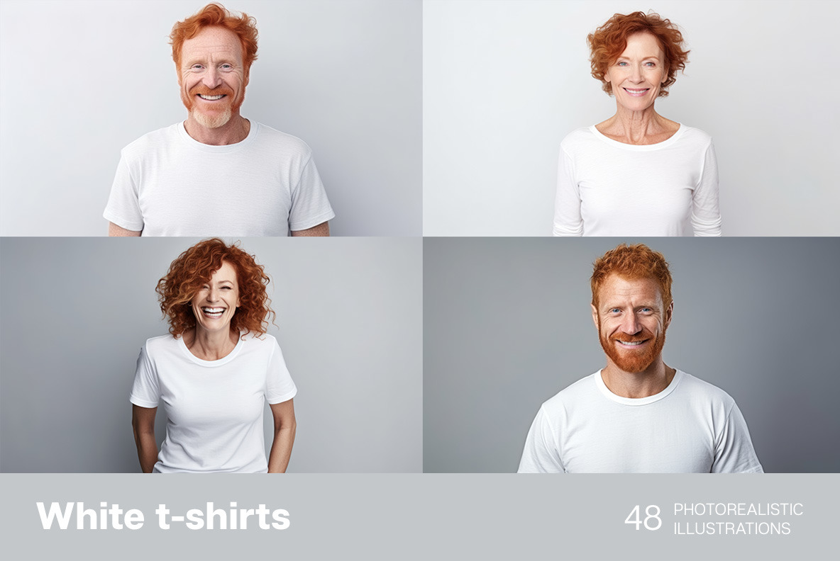 White t-shirts for mockups