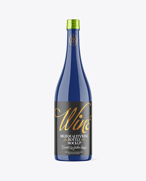 Glossy Ceramic Wine Bottle Mockup