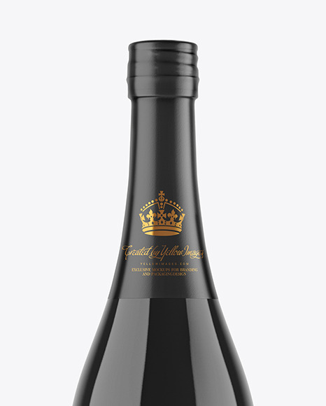 Glossy Ceramic Wine Bottle Mockup