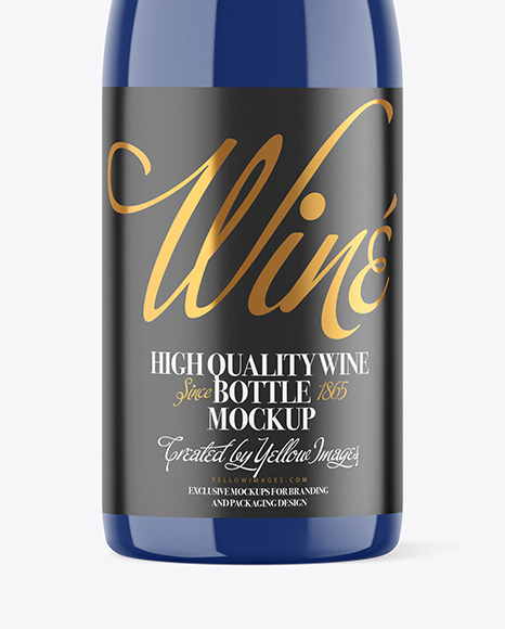 Glossy Ceramic Wine Bottle Mockup