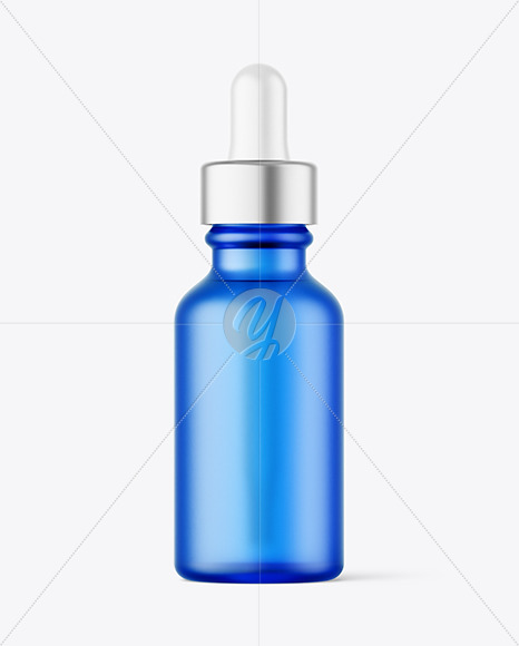 Frosted Blue Dropper Bottle Mockup