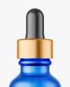 Frosted Blue Dropper Bottle Mockup