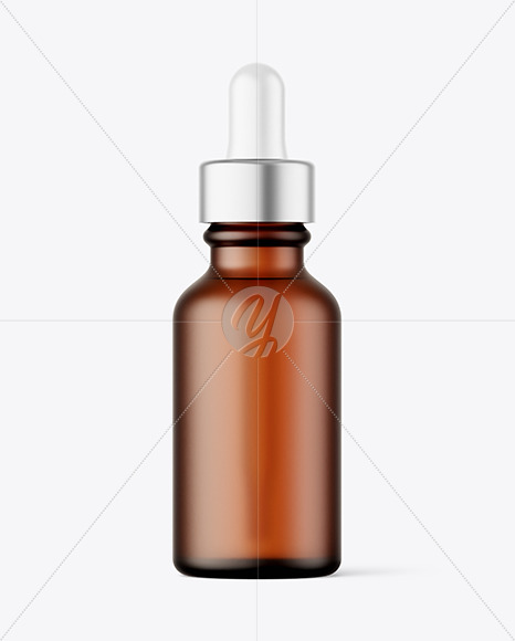 Frosted Amber Dropper Bottle Mockup