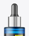 Frosted Blue Dropper Bottle Mockup