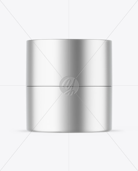 Matte Metallic Cosmetic Jar Mockup