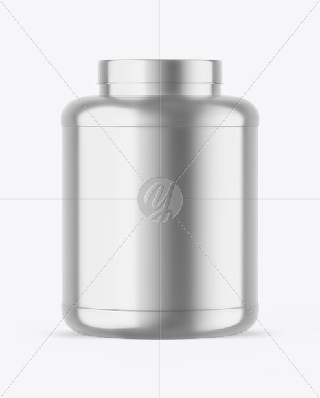 Metallic Protein Jar Mockup Metallic Protein Jar Mockup