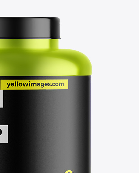 Metallic Protein Jar Mockup Metallic Protein Jar Mockup