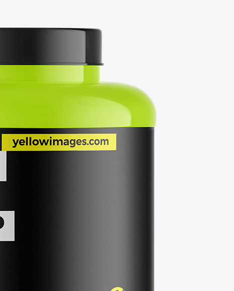 Glossy Protein Jar Mockup