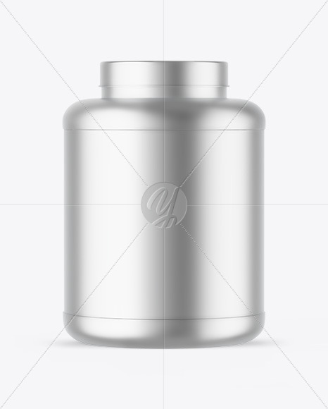 Matte Metallic Protein Jar Mockup Matte Metallic Protein Jar Mockup