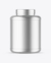Matte Metallic Protein Jar Mockup Matte Metallic Protein Jar Mockup